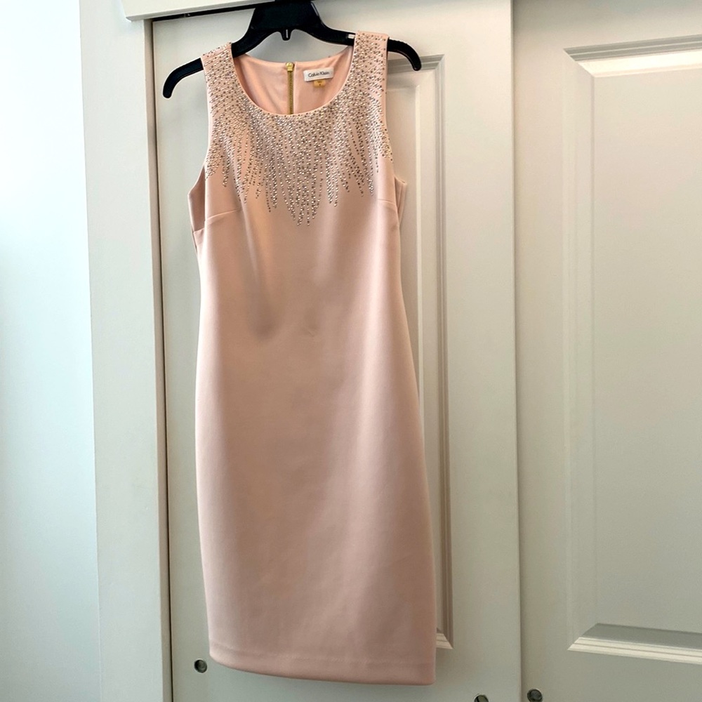 Sparkly pink Calvin Klein dress